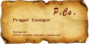 Prager Csongor névjegykártya